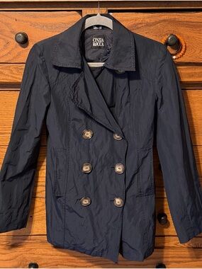Cinzia Rocca Navy Double-Breasted Women's Jacket